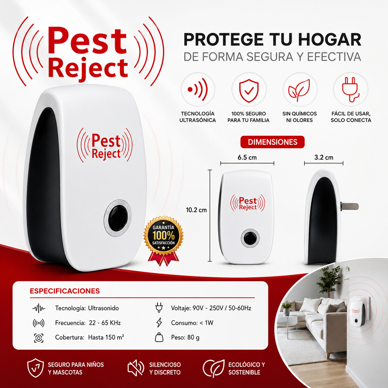 Pest Reject - Dispositivo Anti Insectos
