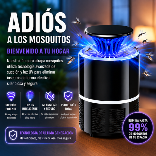 Lámpara antimosquitos por succión