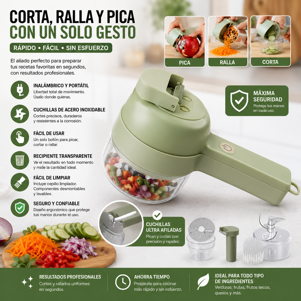 Cortador de fruta y verdura automático